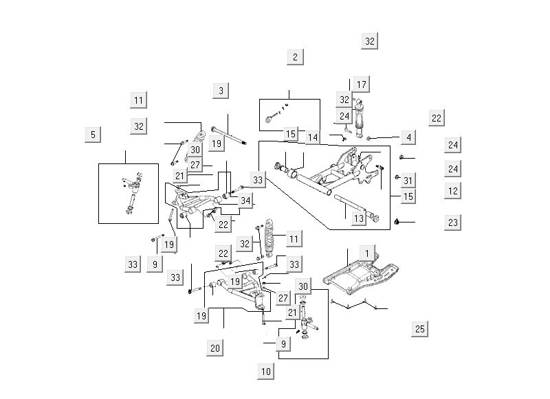 Swing arm Kymco MXU 50