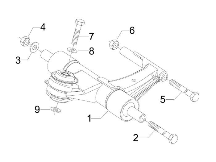 Subframe Vespa S 2-stroke