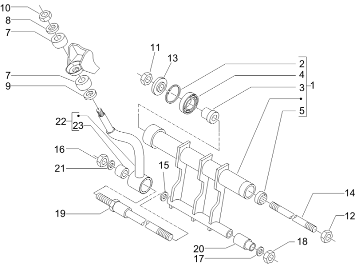 Piaggio Beverly 500 E3 Swing Arm 2007-2012