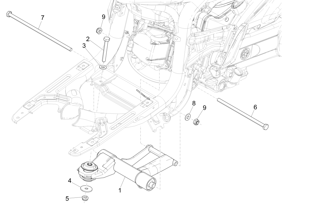 Piaggio Liberty 50 4-stroke swing arm (IGET Euro 4)