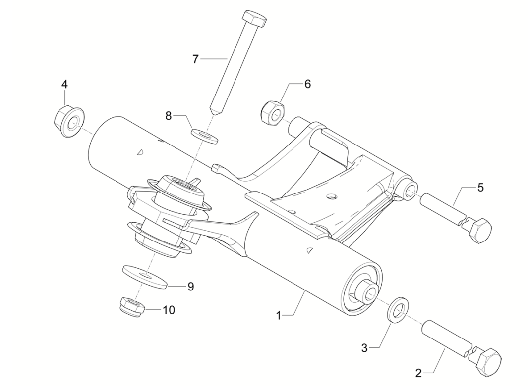 Subframe Vespa Sprint 4-stroke 3-valve (euro5 injection IGET)