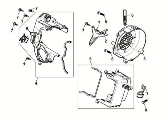 Sym Mio 50I E5 shroud assy