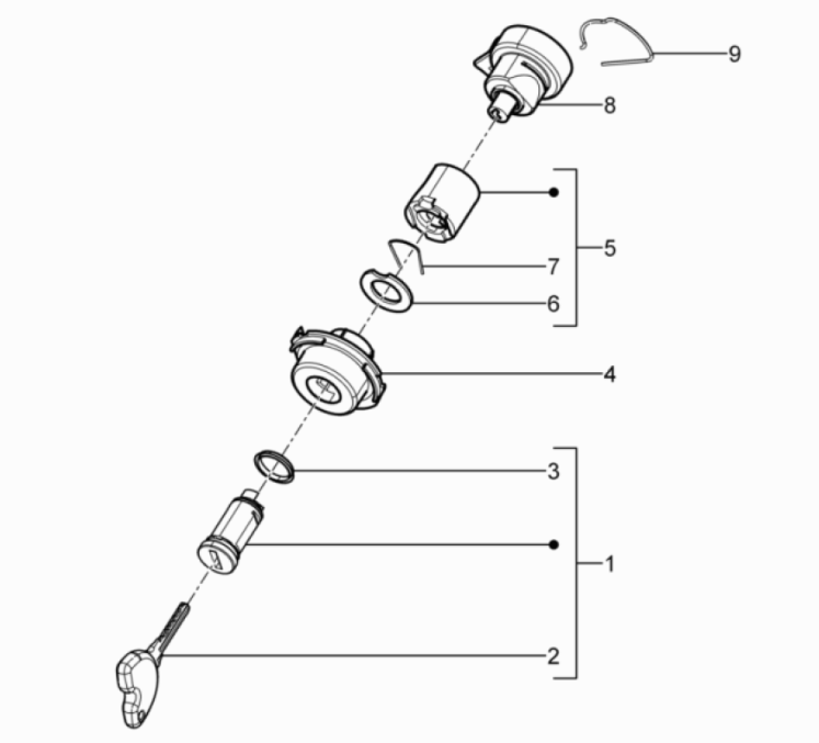 Piaggio Typhoon 50 2-stroke Euro 3 2011 ignition lock