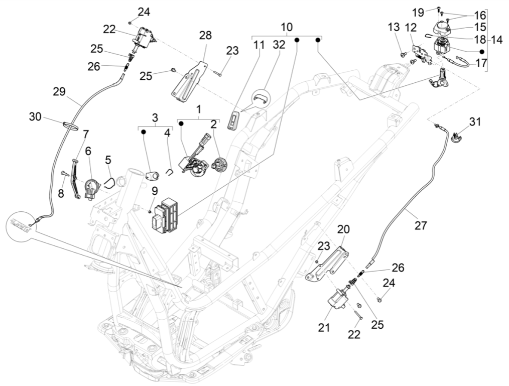 Piaggio Beverly 300 4T 4V HPE ABS E5 locks 2021-2022 (EMEA)