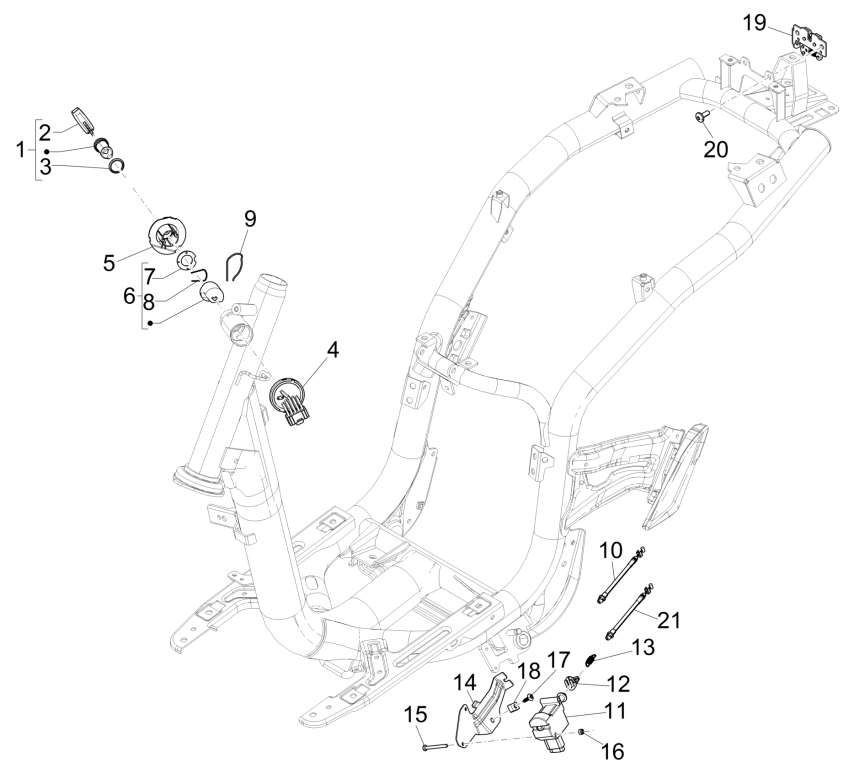 Piaggio Liberty 4-stroke locks (IGET EURO 5)