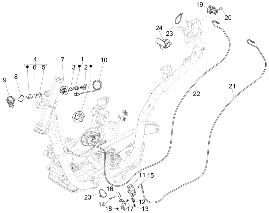 Piaggio Medley 150 4T IE ABS E4 2016-2020 locks (EMEA)
