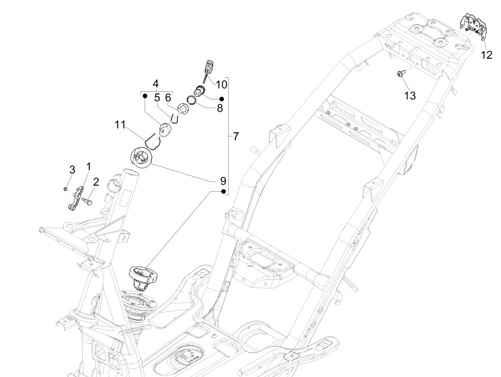 Locks Piaggio NRG Power DD 2007-2017