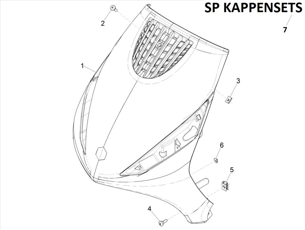 Piaggo Zip 4-stroke front cover (euro5 injection IGET)