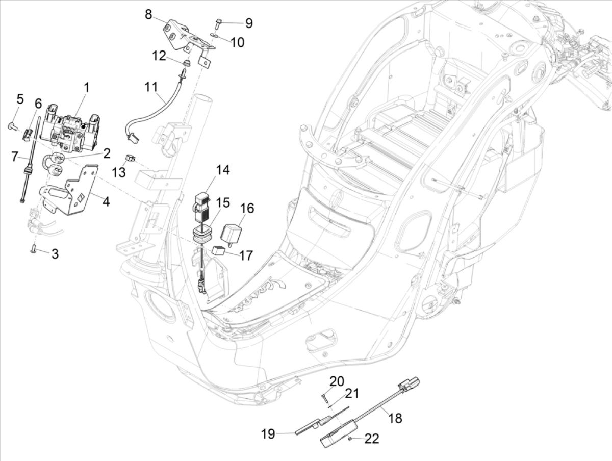 Voltage regulator - Vespa Elettrica electronic parts 2018-2019