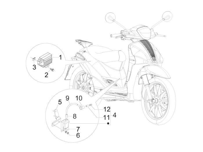 Electric parts Piaggio Liberty 2-stroke