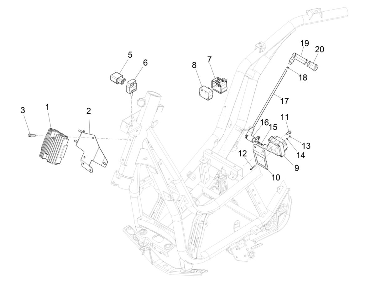 Voltage regulator Piaggio Beverly 300 IE ABS E4 2016 - 2020 (EMEA)