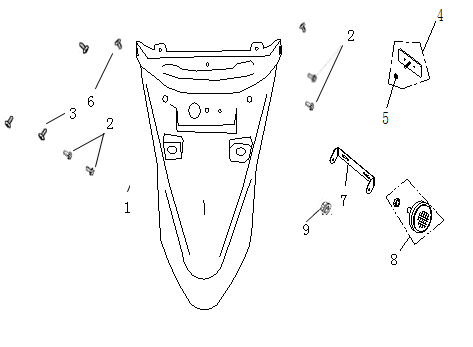 Mudguard AGM Ape50 white