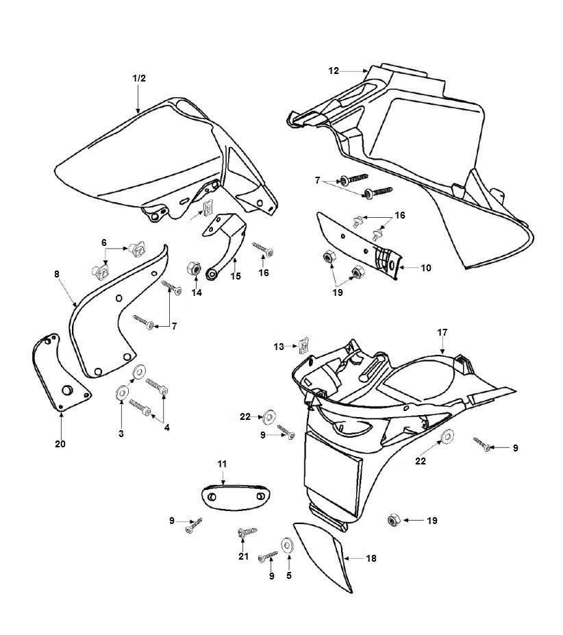 Mudguard Peugeot Speedfight 2 LC E2 2-Stroke