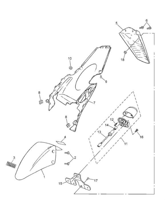 Mudguard Yamaha Jog-R LC 2-stroke
