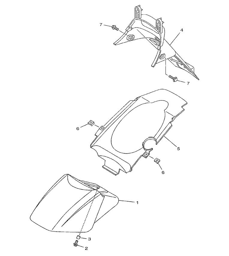 Mudguard Yamaha Neo's 2-stroke (2003 to 2008)