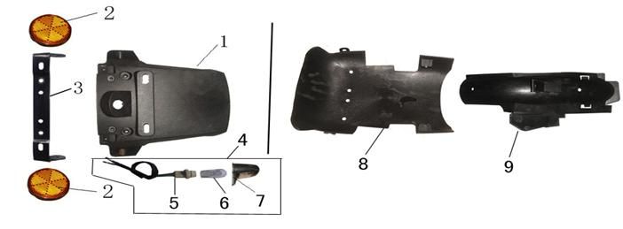 Mudguards China LX anthracite