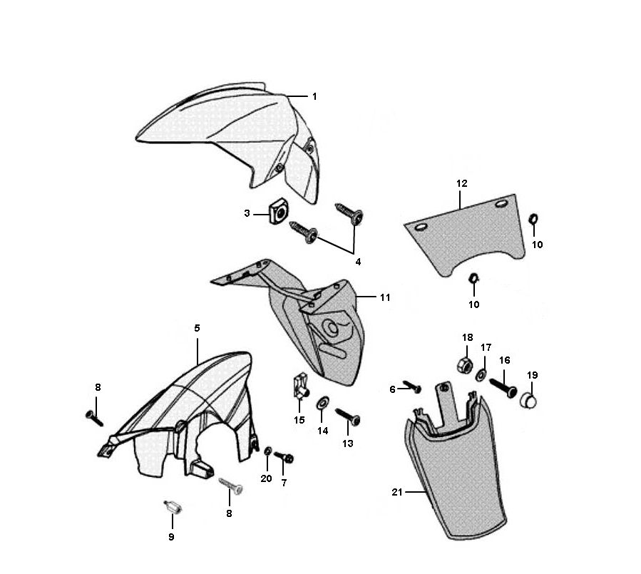Mudguards Peugeot Jet force C-tech 2-stroke