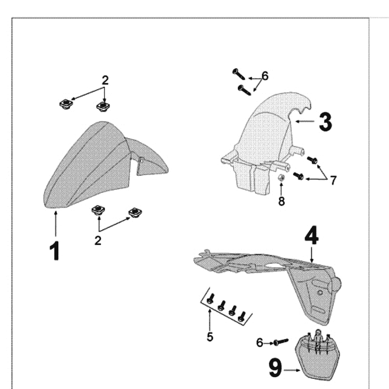 Mudguards Peugeot Kisbee brown