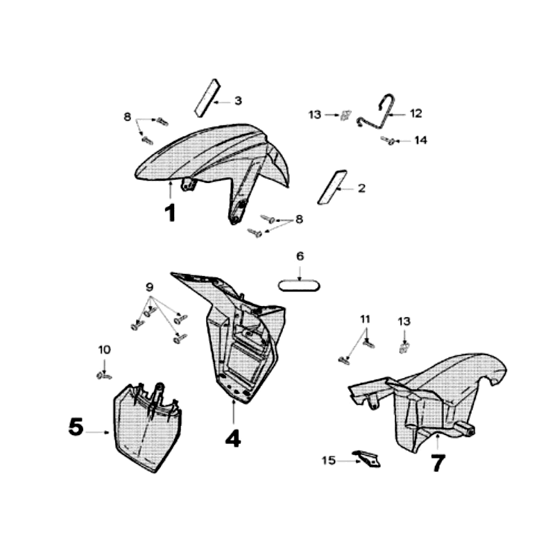 Mudguards Peugeot Speedfight 3 AC Red
