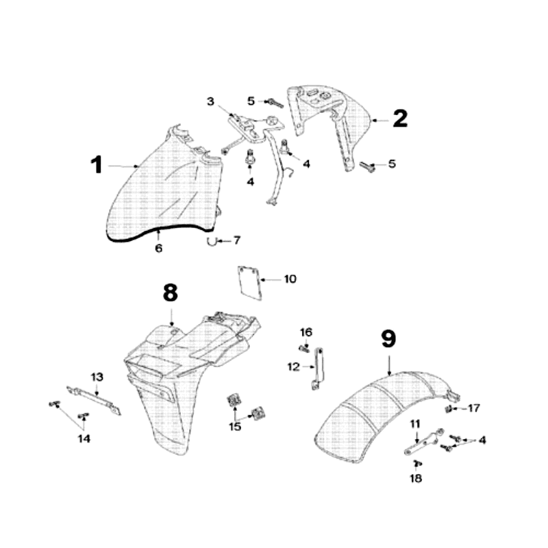Mudguards Peugeot V-clic Red
