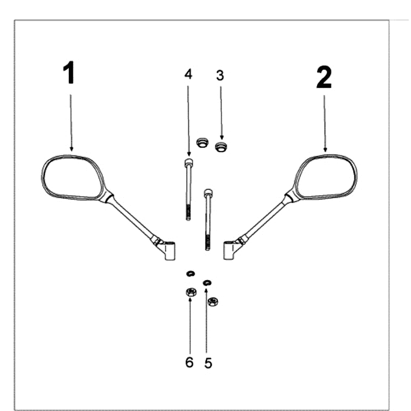Mirrors Peugeot Kisbee RS White