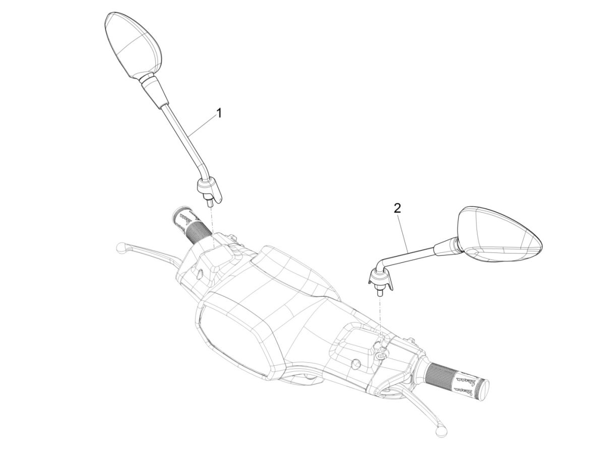 Vespa Sprint 125 4T 3V IE ABS E5 2021 mirrors (EMEA)