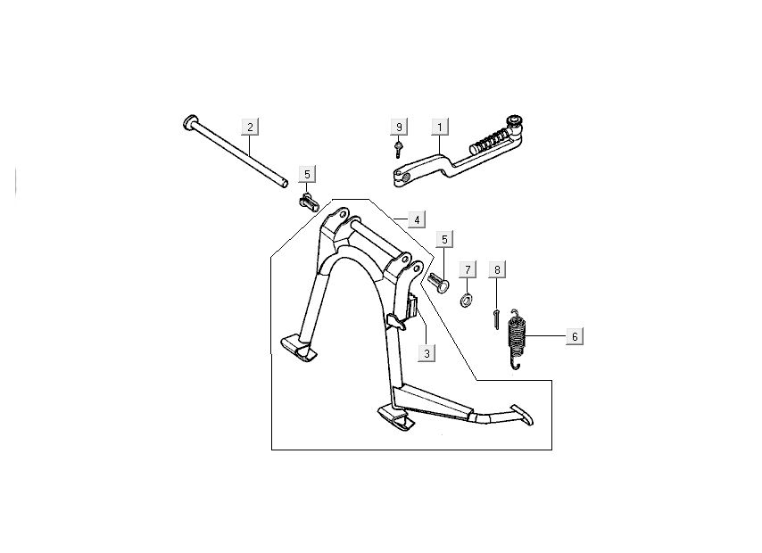 standard kick Kymco Super9 ac o.m 2-stroke matte black Red