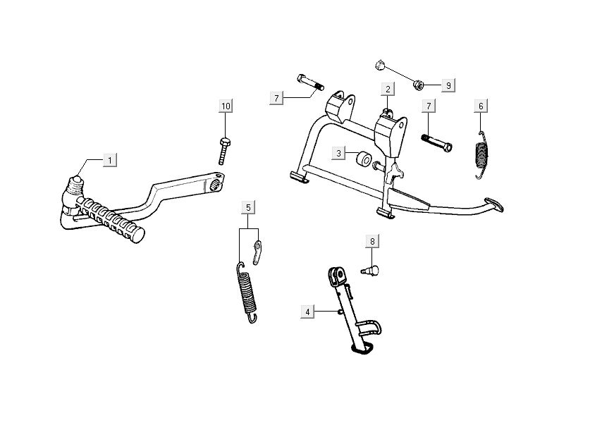 standard kick starter Kymco Sento 4-stroke Spring Brown