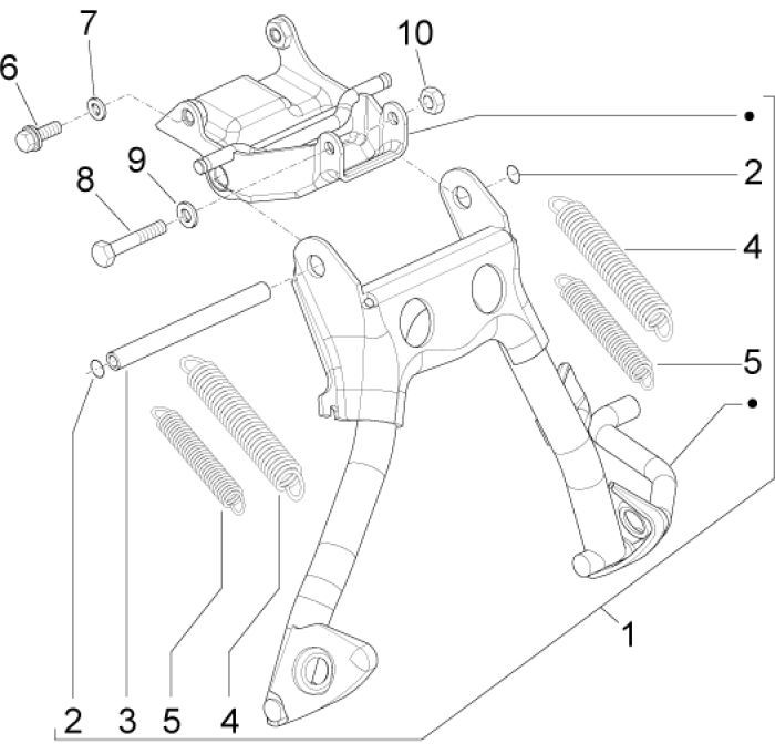 Frame- Center Stand Piaggio Liberty 2-stroke