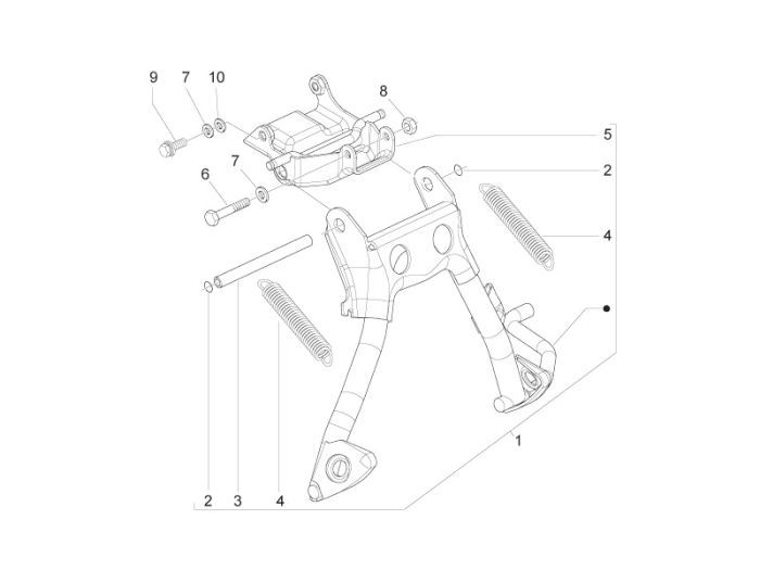 Frame- Center Stand Piaggio Zip 2000 2-stroke AC