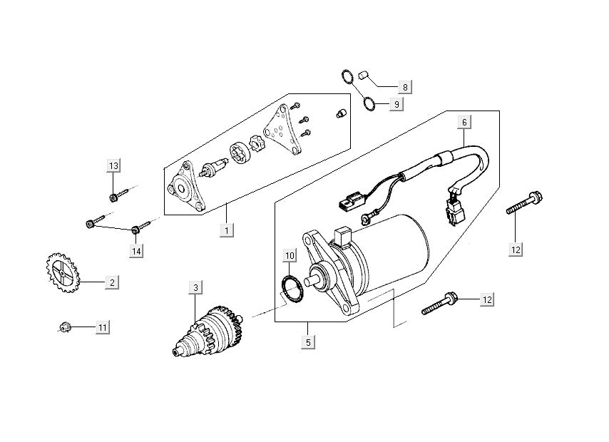 starter oil pump Kymco Sento 4-stroke Spring Brown