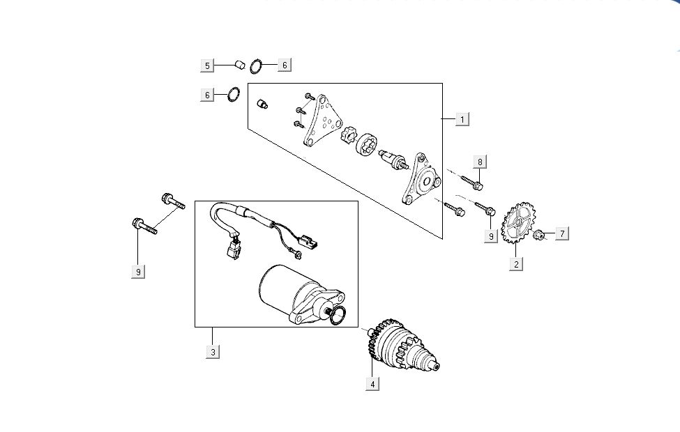 starter oil pump Kymco Super8 4-stroke from 2009 red