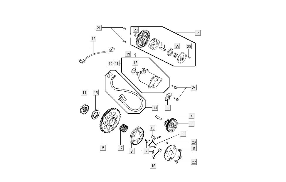 Starter - Oil Pump Kymco New Sento 4-Stroke 50i Black