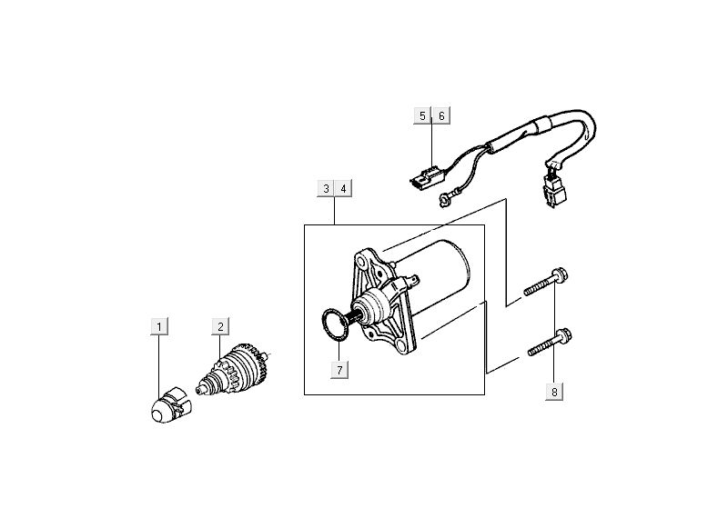 Starter Kymco MXU 50