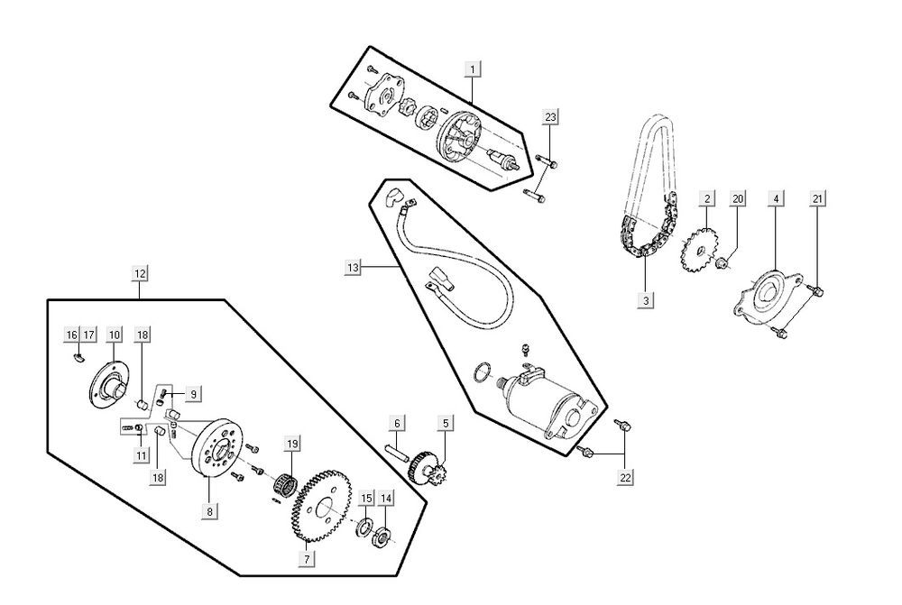 starter oil pump AGILITY CITY 16 4T 125