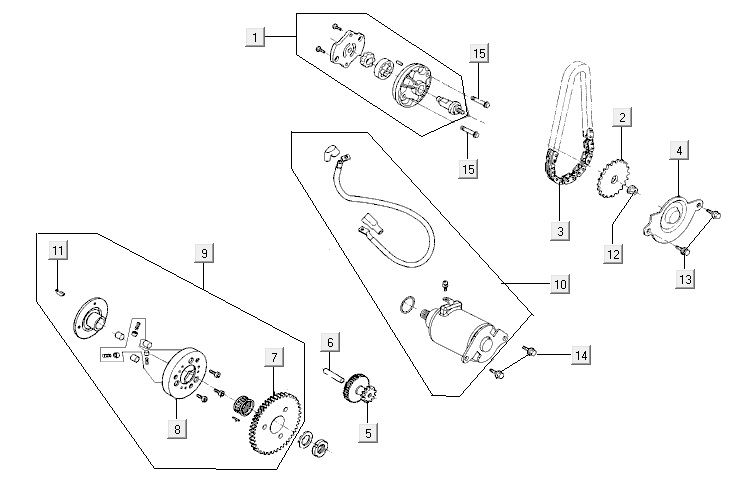 starter oil pump AGILITY CITY 16 4T 150