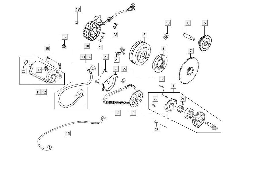 Starter Kymco MXU 150