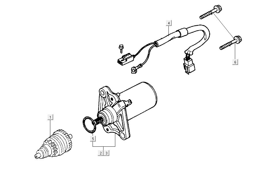 Starter - bendix Kymco G-Dink 2-stroke Dark Grey