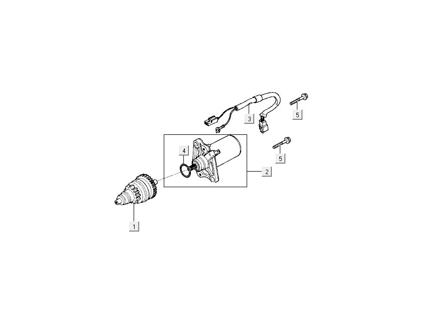 Starter motor Kymco Super9 2t lc o.m matt black-silver