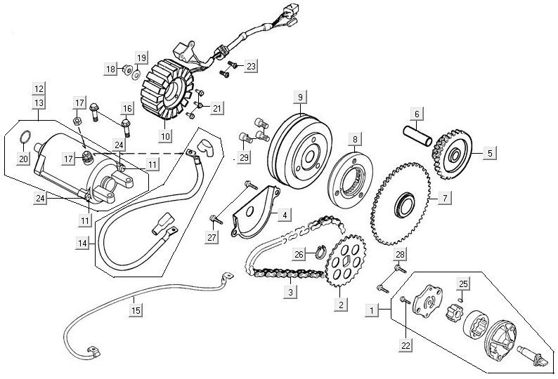 Starter Kymco MXU 300R