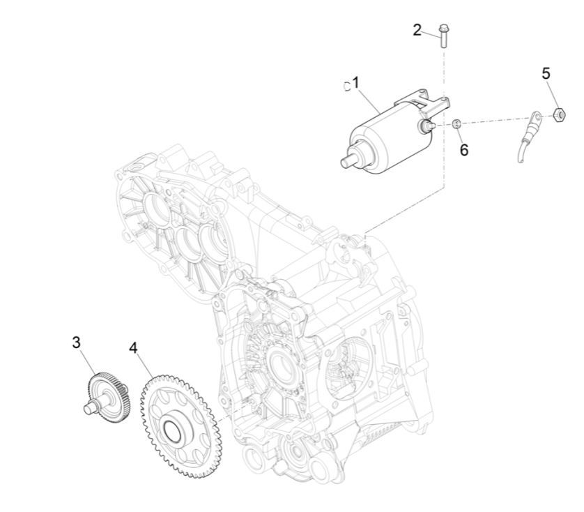 Startmotor Piaggio MP3 300 HPE / 300 HPE Sport ABS Euro 5 2020-2022