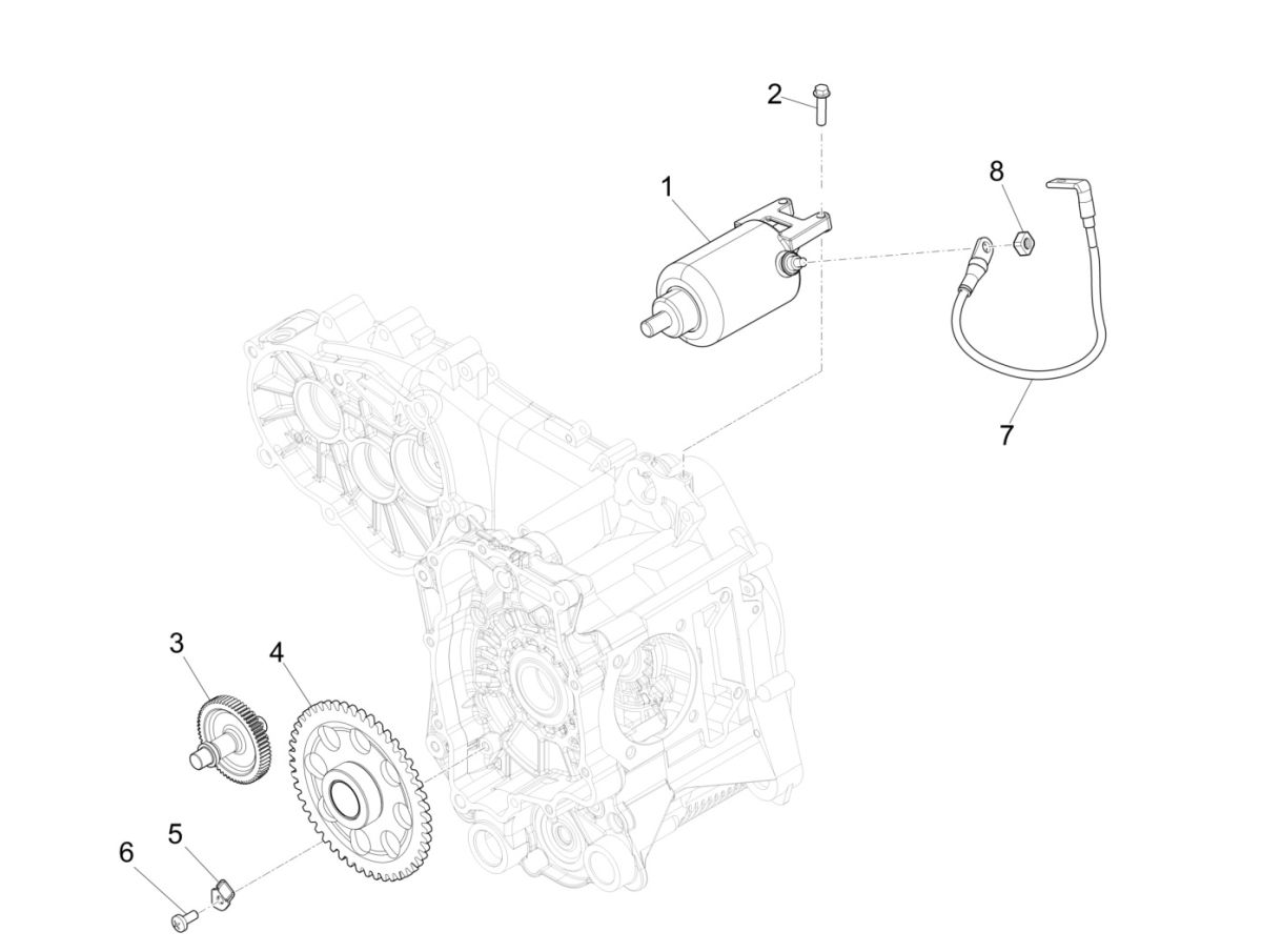 Piaggio Beverly 300 IE ABS E4 2016 - 2020 Starter Motor (EMEA)