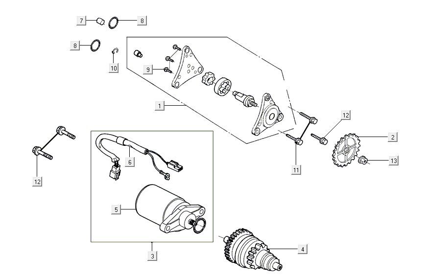 Starter Kymco Agility 16'+ 4-stroke injection euro4 matt grey