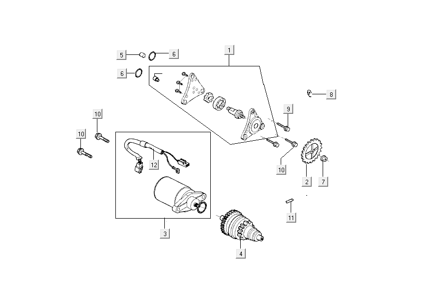 Starter Kymco Agility Delivery 4-stroke euro4 white