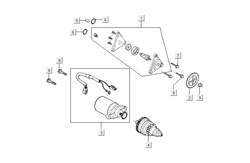 Starter motor Kymco Agility FR 12