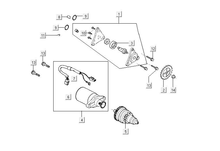 Starter Kymco Carry 4-stroke injection euro4 gloss black