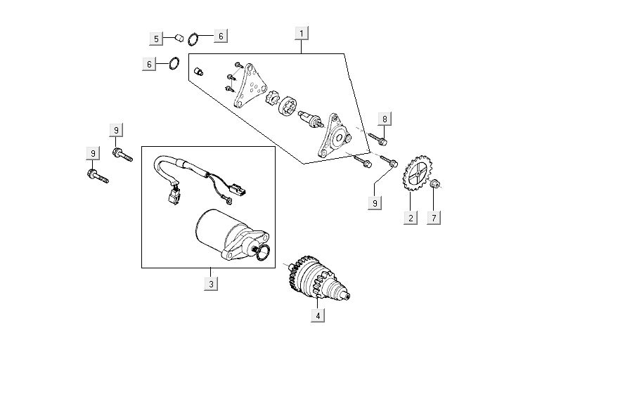 Starter Kymco Carry 4-stroke white