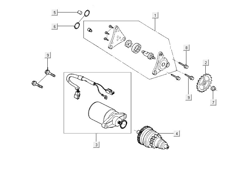 Starter Kymco City 16' 4-stroke black