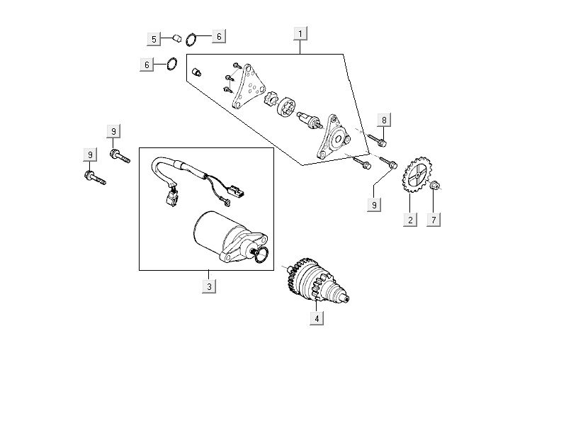 Starter Kymco Delivery 4-stroke white