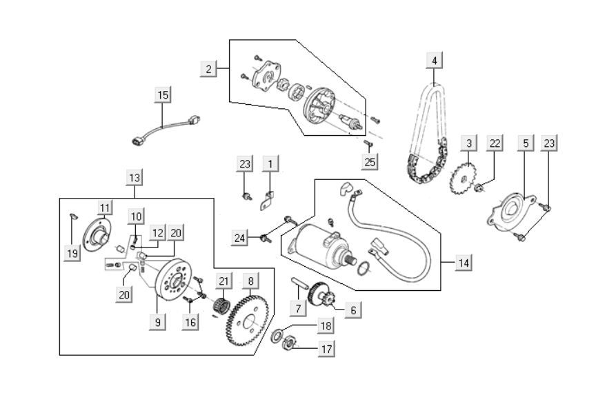 Starter Kymco People One 125i